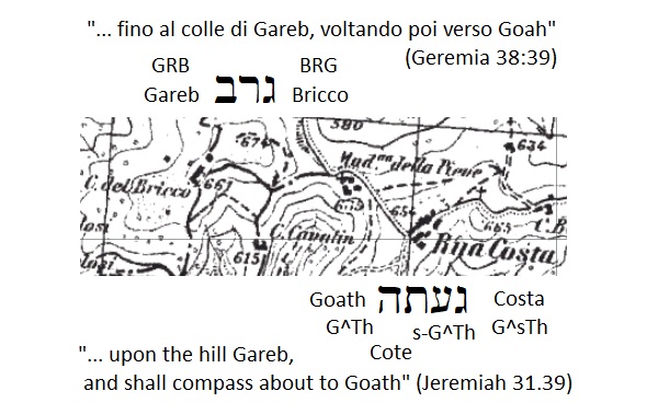 Gerusalemme, colle di Gareb (Bricco) e Goah (Costa) - Gerusalem, the hill Gareb and Goath