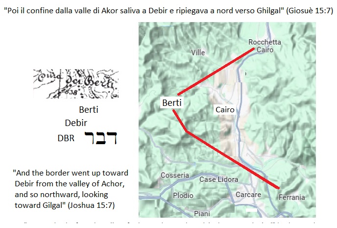 Cima dei Berti (Debir), confine tra la tribu di Giuda e la tribu di Beniamino