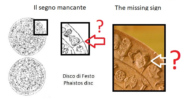 Il segno mancante nel disco di Festo (the missing sign in the Phaistos Disc)